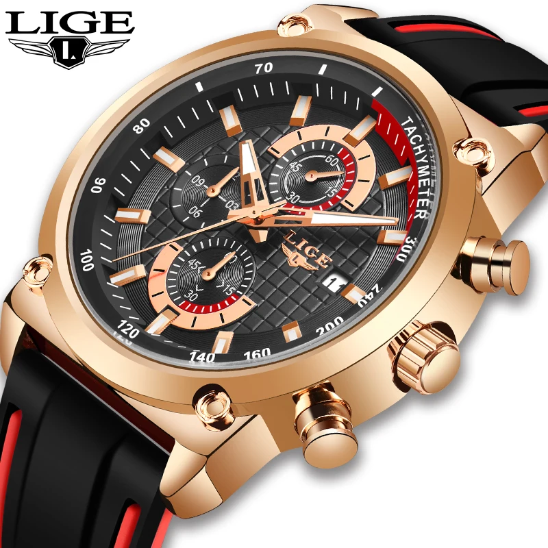 

LIGE Casual Sport Waterproof Watches for Men Top Brand Luxury Military Wrist Watch Man Date Clock Fashion Chronograph Wristwatch