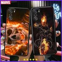ghost rider marvel skull for xiaomi redmi note 10s 10 9t 9s 9 8t 8 7s 7 6 5a 5 pro max soft black phone case