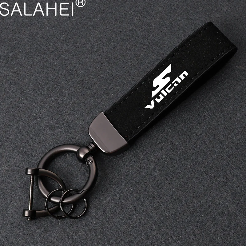 Брелок замшевый для мужчин и женщин металлический аксессуар ключей с эмблемой