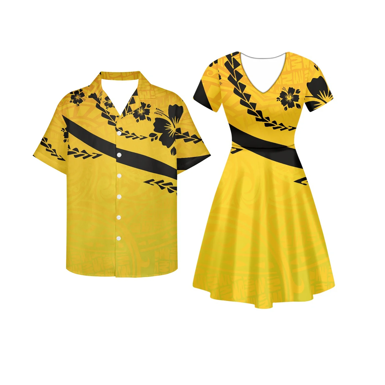 Полинезийские платья с татуировками этнический гавайский тотем фиолетовые