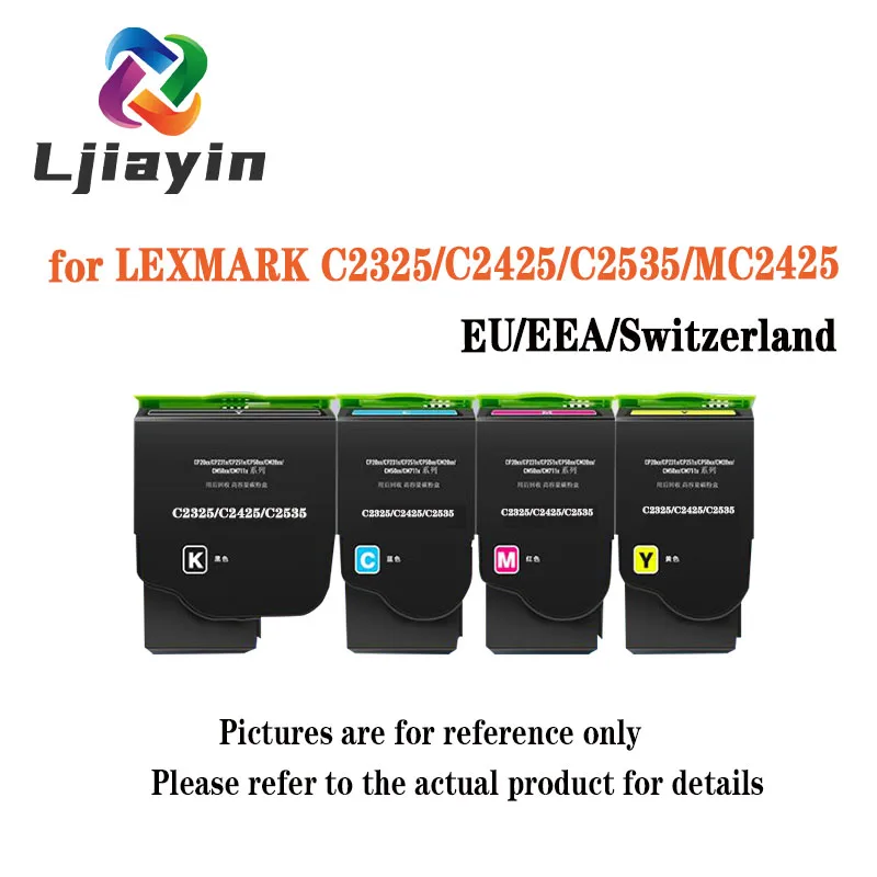 C2320K0 C2320C0 C2320M0 C2320Y0 1K тонер-картридж EU/EEA/Switzerland для LEXMARK C2325/C2425/C2535/MC2425/MC2535/MC2640