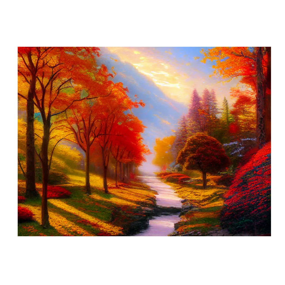 

Алмазная живопись LZAIQIZG, Осенний пейзаж, красивый пейзаж, 5D «сделай сам», полностью квадратная картина, круглая дрель, настенное искусство, украшение для дома
