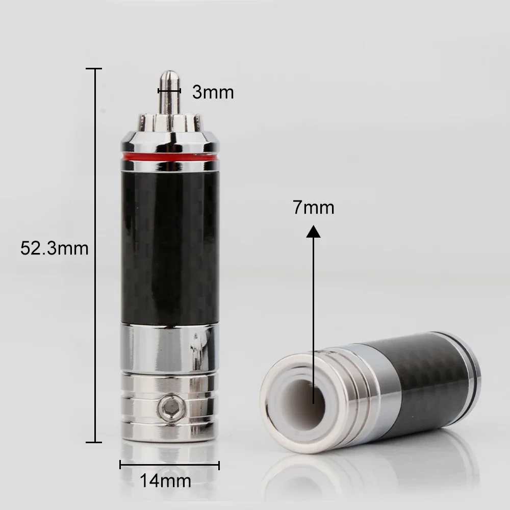 Preffair R1717 RCA разъемы из углеродного волокна 4 шт.