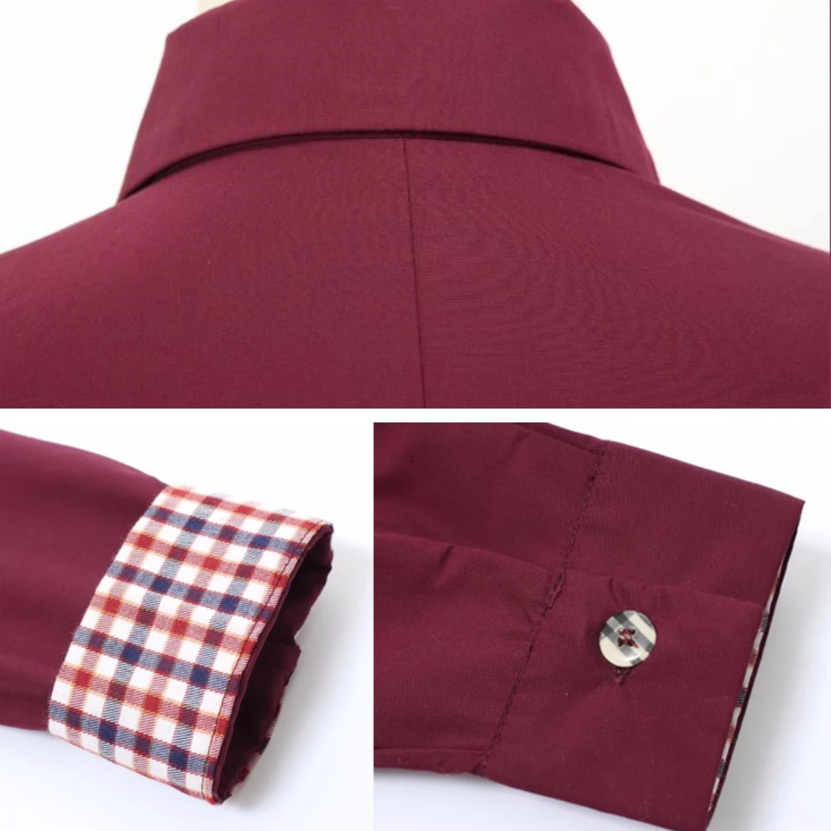 Женская Офисная рубашка в клетку с длинным рукавом и отложным воротником