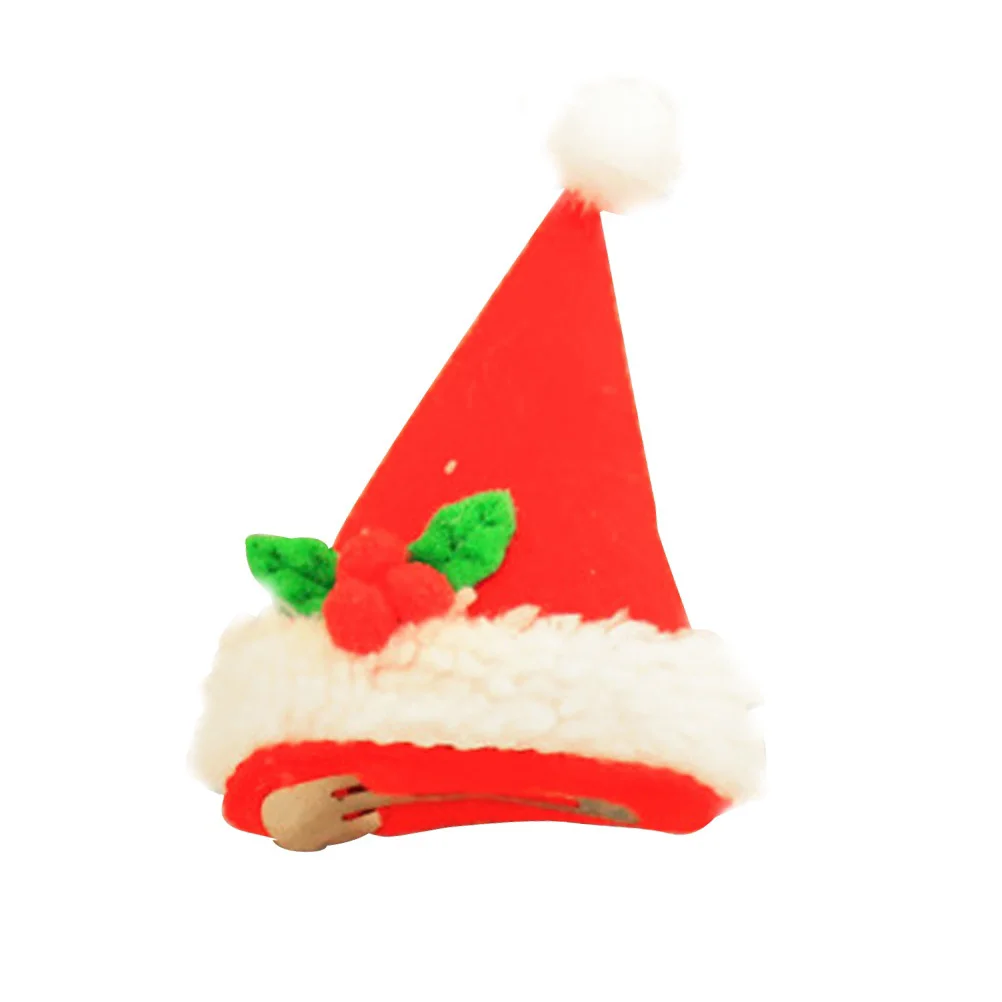 Новинка 5 шт. светодиодная рождественская шляпа заколка для волос забавные