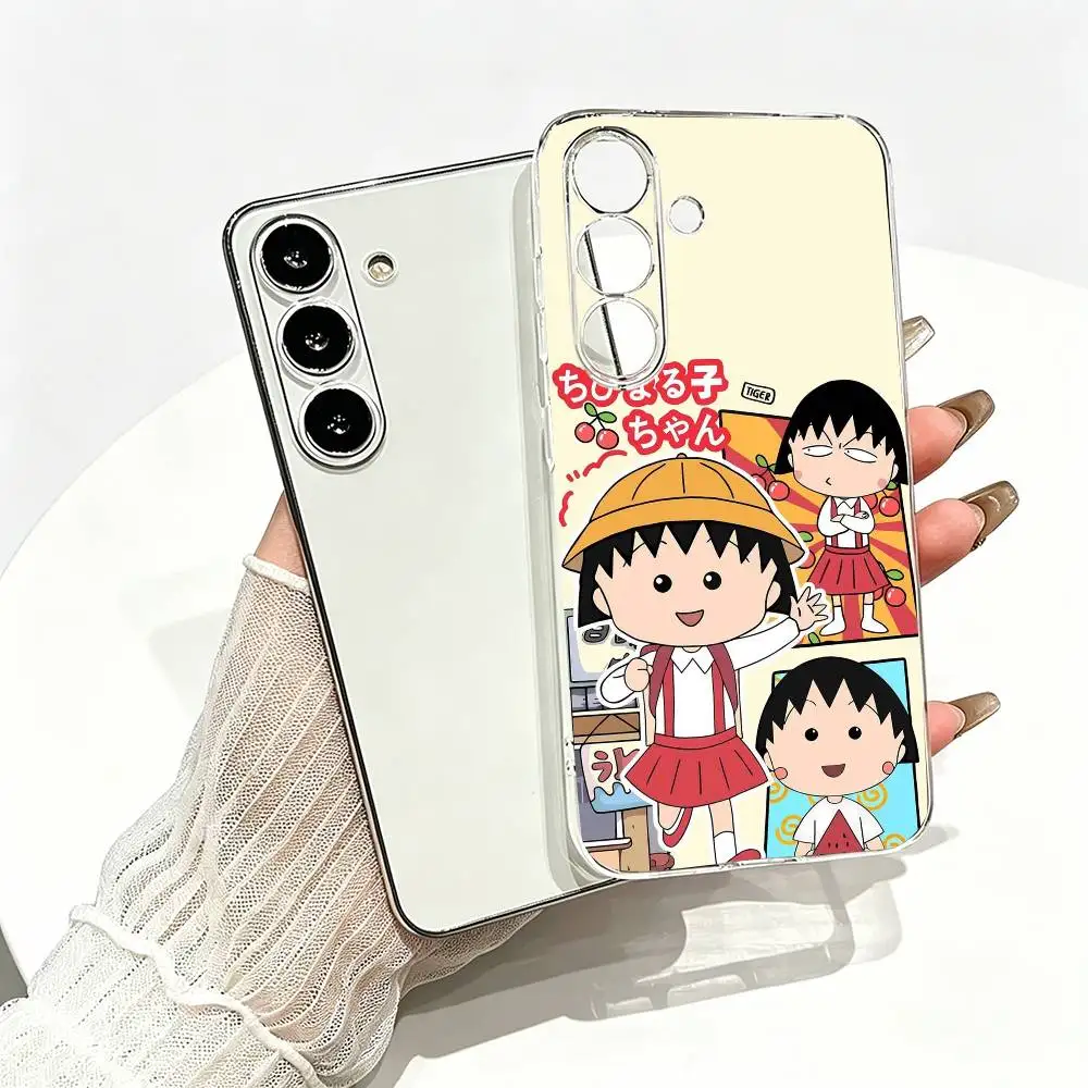 Фото Чехол для телефона Cartoon-C-Chibi-M-Maruko-chans для Samsung A10,12,20,21S,30,31,40,50,51,52,70,71, прозрачный чехол №2