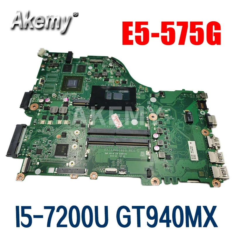 

Nbвстроенная материнская плата для ноутбука ACER Aspire Женская материнская плата DAZAAMB16E0 w/E5-575G GT940MX