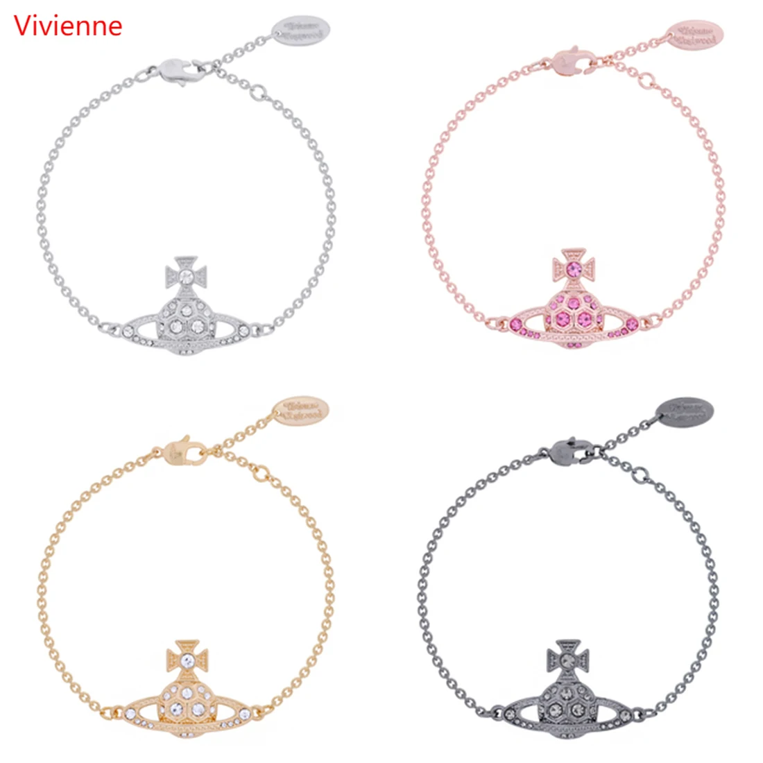 

Классический роскошный бриллиантовый сотовый браслет viприен westwoo VVA little saturn, элегантные женские аксессуары