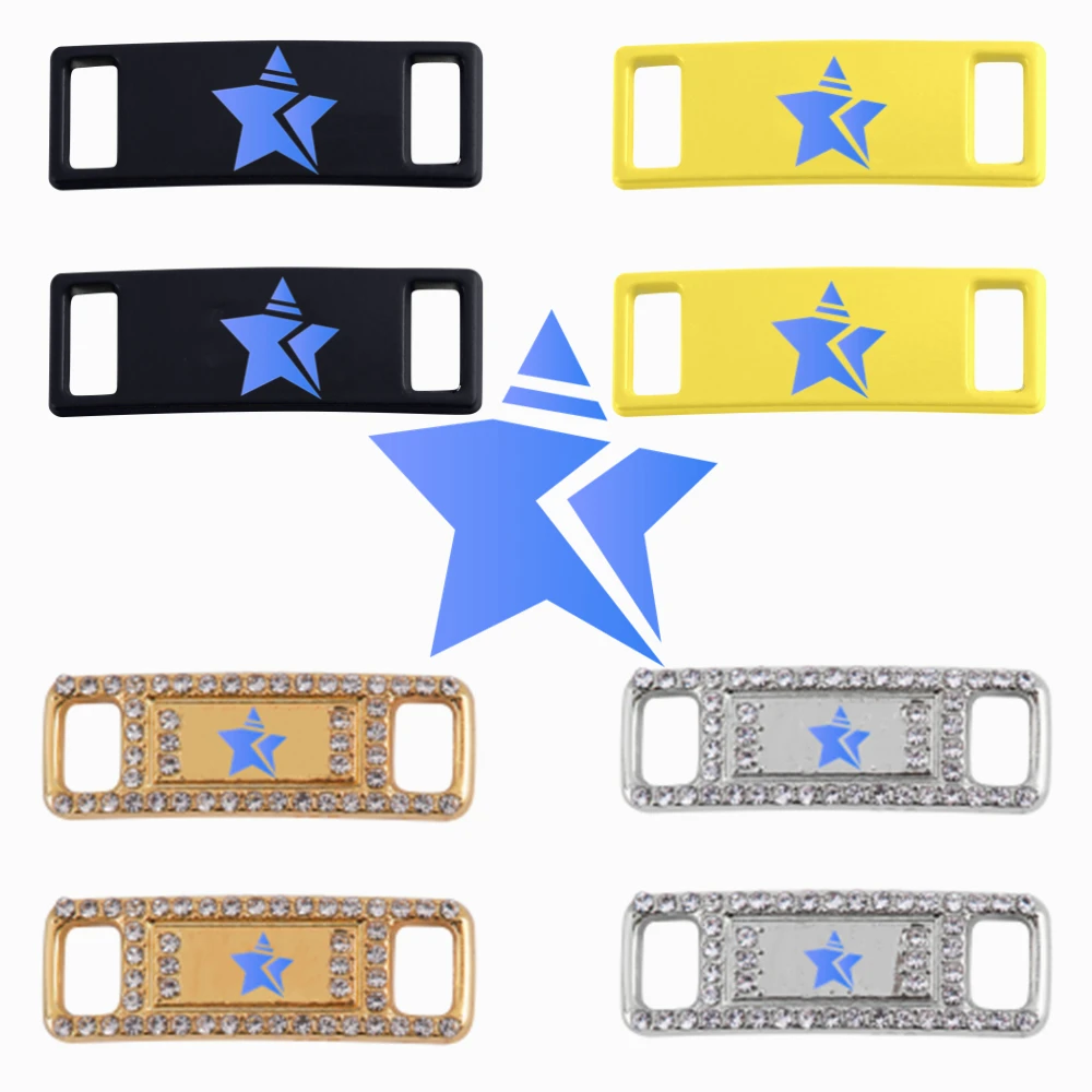 

Blue Geometric Pentagram Shoelace Buckle Metal Laces AF1 Shoe Buckle Accessories Lace Lock DIY Sneaker Kits Metal Lace Buckle