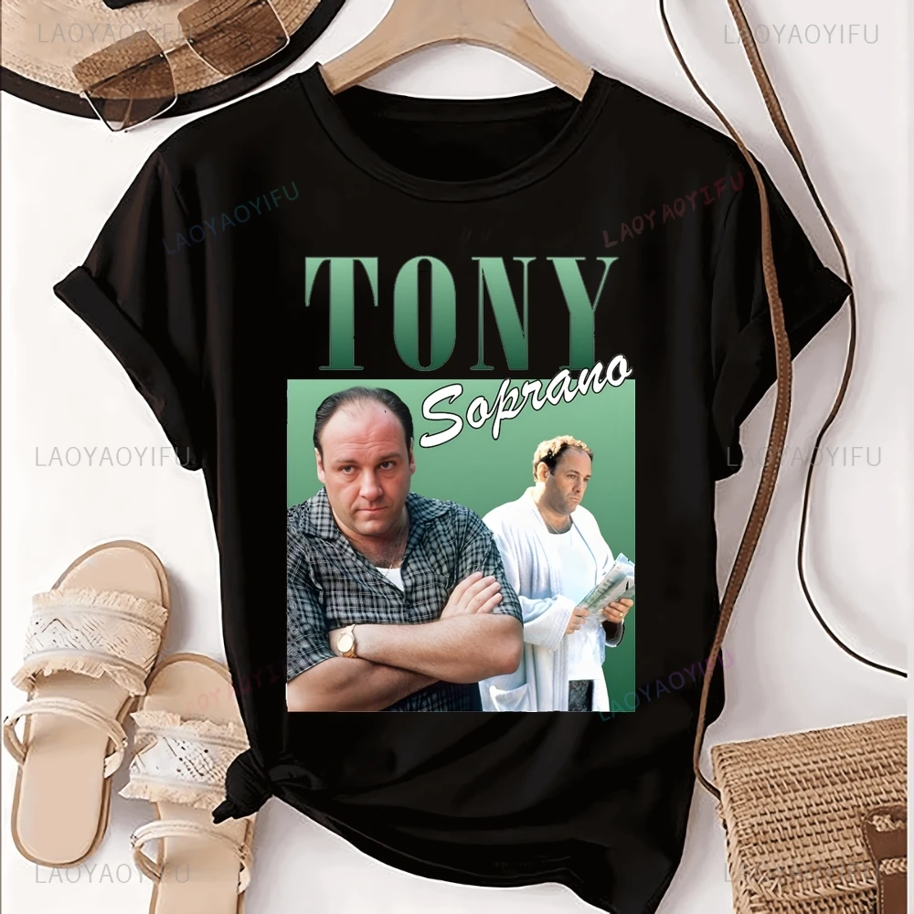Футболка с принтом Tony Soprano TV James Gandolfini топ трендовая рубашка унисекс футболка