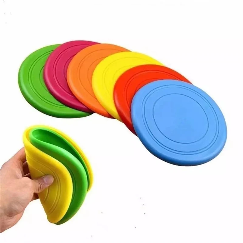 Colorful Toy For Puppy Dog Saucer Games Dogs Toys Large Pet Training Flying Disk Accessories French Bulldog Pitbull Cheap Goods images - 6