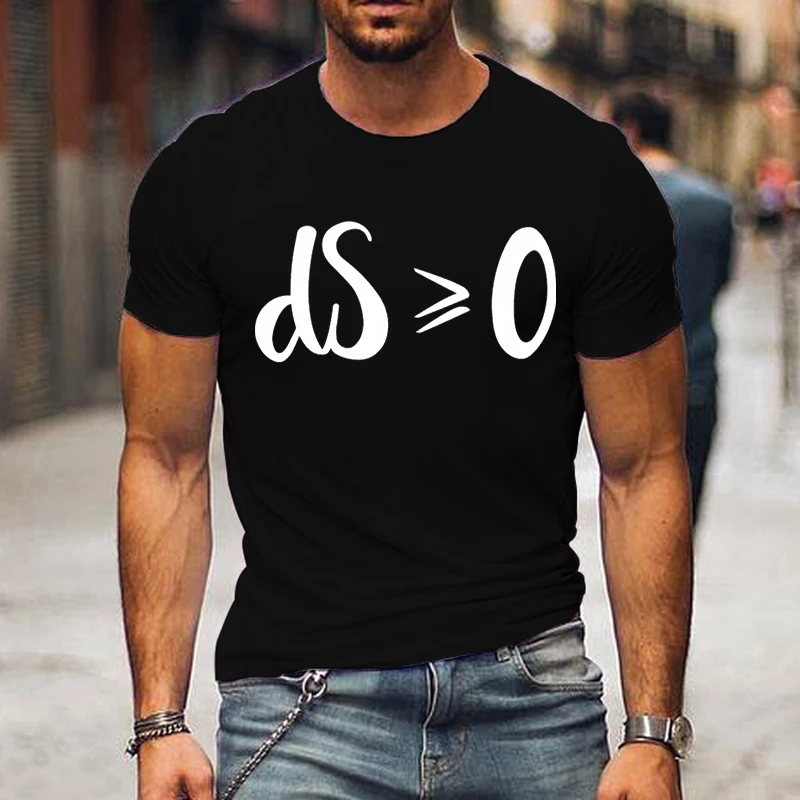 Second Law of Thermodynamics Mens T-Shirt Entropy Galaxy Funny Maths Universe -shirts Fashion Luminous Graphic T Shirts Tops