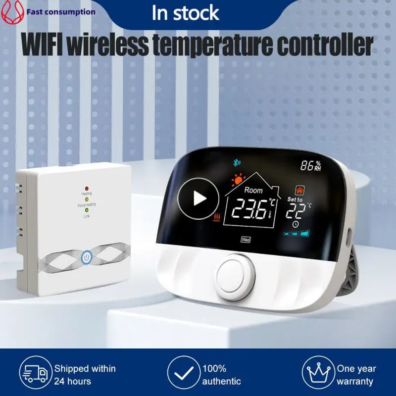 

Programmable Control Wireless Thermostat Rf433 Voice App Remote For Gas Boiler Water Heating Home Heating Gas Boiler Tuya Wifi