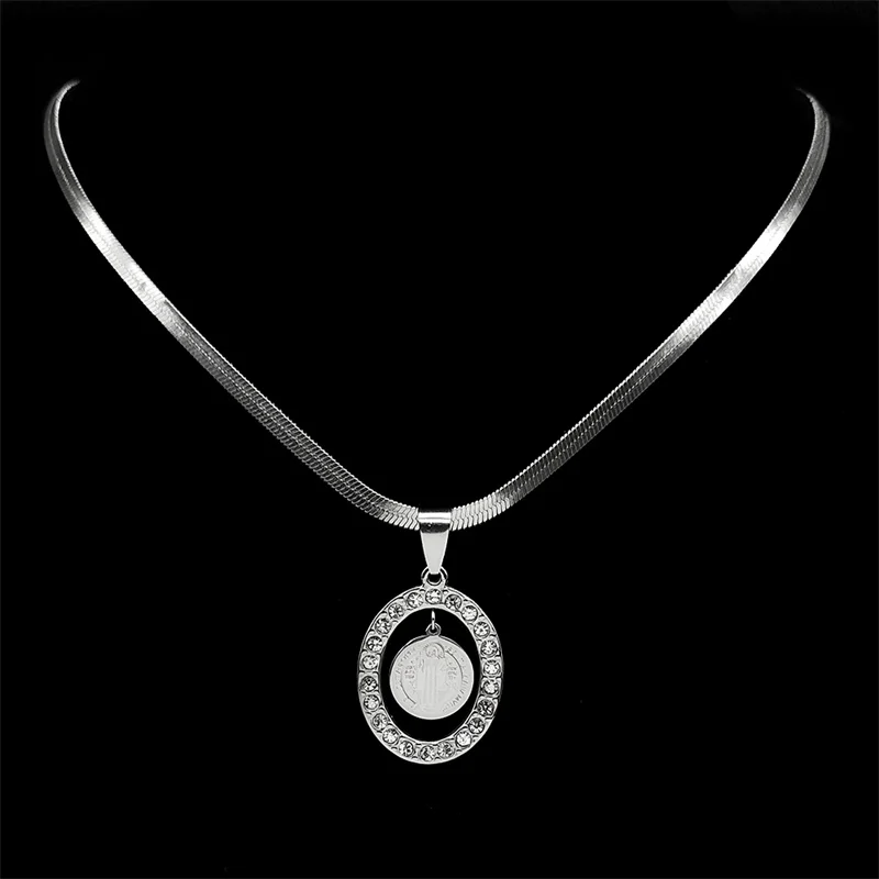 Комплект из колье и серёг нержавеющей стали