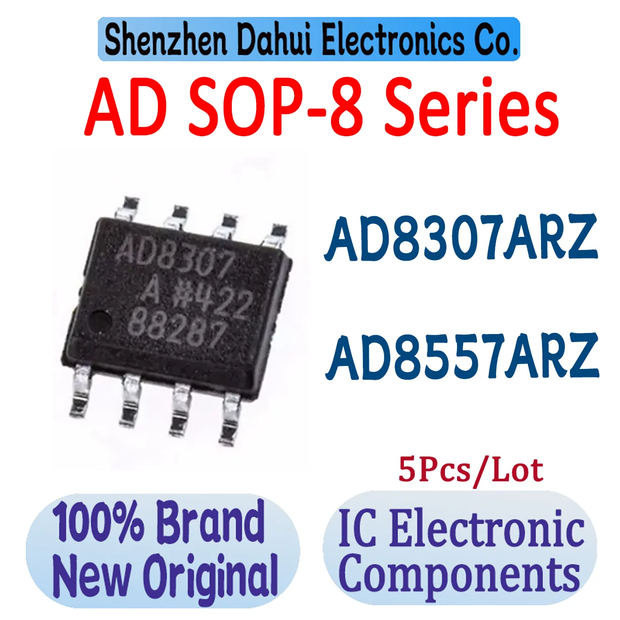 

5Pcs/Lot AD8307ARZ AD8557ARZ AD8307AR AD8557AR AD8307 AD8557 IC MCU Chip SOP-8 In Stock 100% New Originl