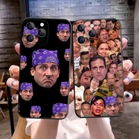 funny michael scott the office tv phone cover for iphone 11 12 13 pro max x xr xs max 7 8 plus black soft silicone case fundas