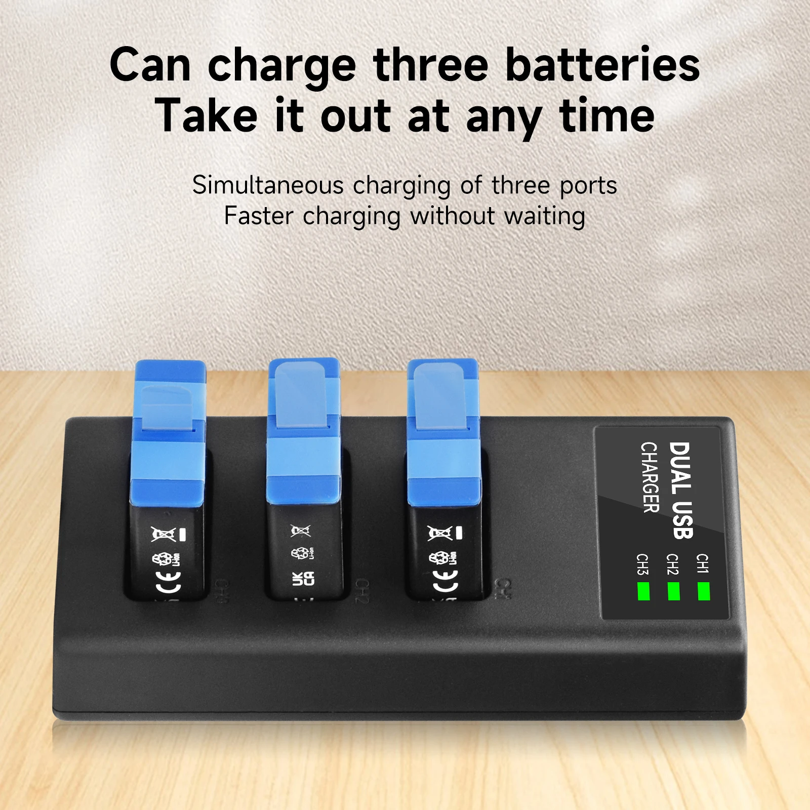 Аккумуляторная батарея Palo 3 85 В 2000 мАч для GoPro подходит 12/11/10/9 аккумуляторы камеры