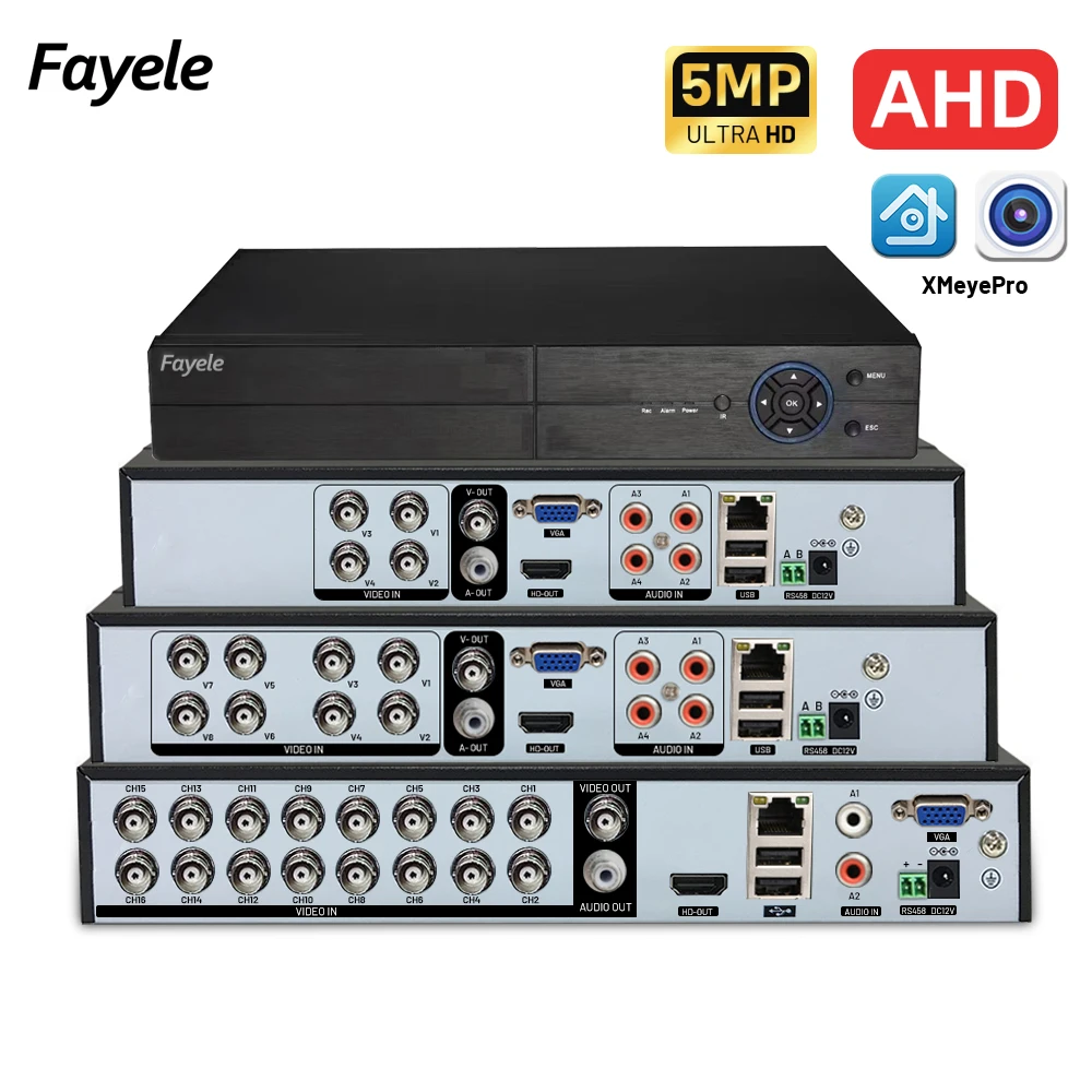 8-канальный AHD DVR 5MN TVI CVI XVR 2MP 5MP HVR NVR 4-канальная аналоговая система видеонаблюдения