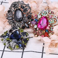 new hot sale bohemian style crystal inlaid luxury classic temperament versatile large crystal brooch jewelry
