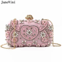 janevini luxury rhinestone handbag for women wedding bag with crystal beaded evening clutch bag pearls party purse messenger bag