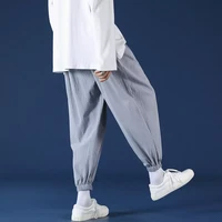 men elastic waist casual pants men linen cross pants mens baggy pants traditional trousers chinese style harem jogger pants