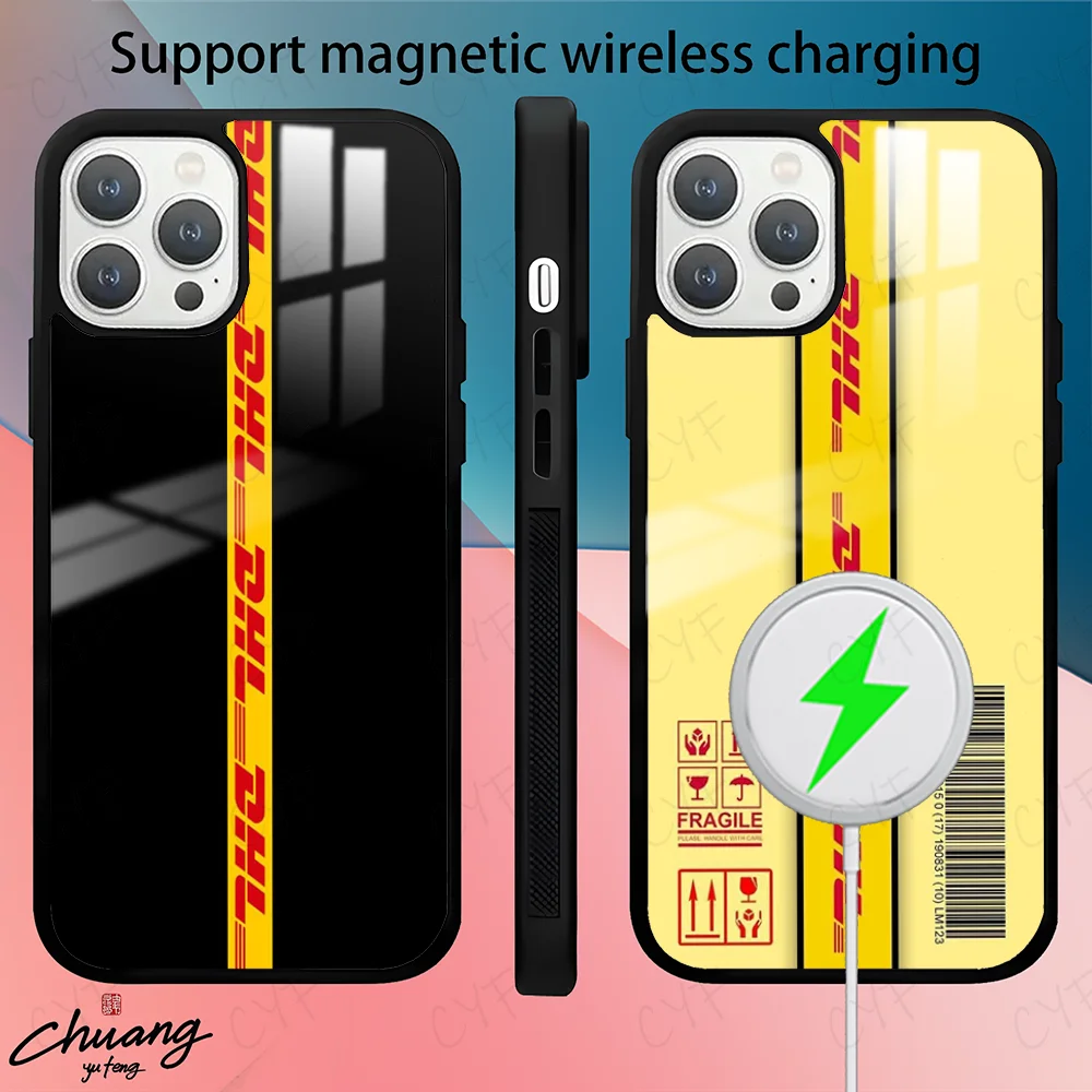 Чехол для телефона DHL Global Logistics 11 12 13 14 15 16 Pro Max mini Plus с сильным магнитным