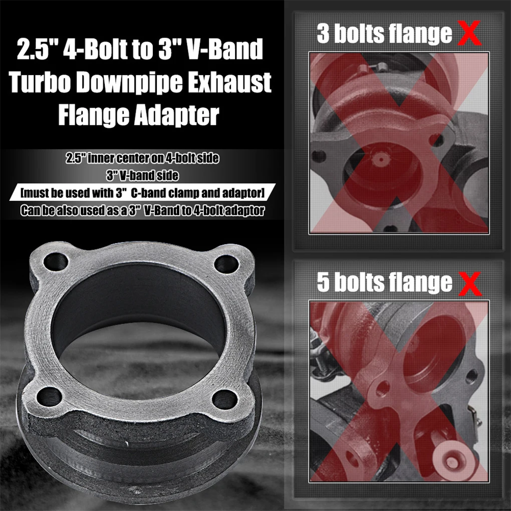 

V-band Turbos Downpipe 4 Bolts Conversion Portable Cast Iron Flanges Adaptors