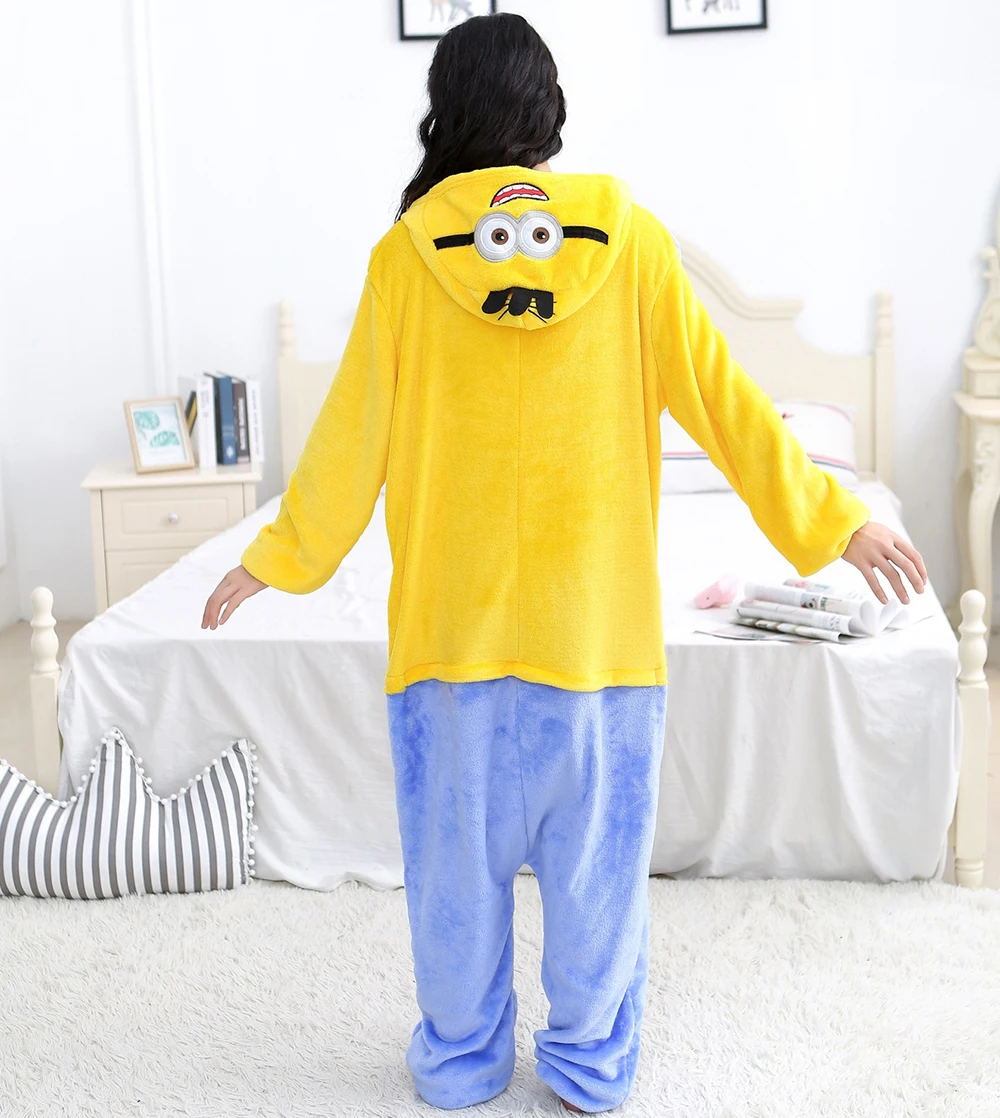 Adults Animal Onesie Cute Cartoon Pajamas Set Sleepwear Women Kids Winter Unisex Onesies Cosplay Costume Warm Flannel Pajamas