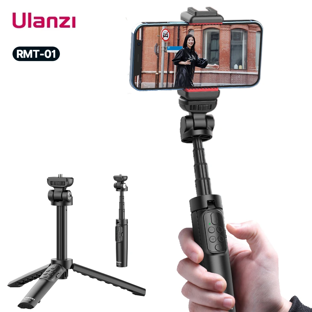 

Ulanzi RMT-01 MT 01 Wireless Bluetooth Extendable Selfie Stick Tripod for Sony Canon Nikon DSLR Camera Smartphone