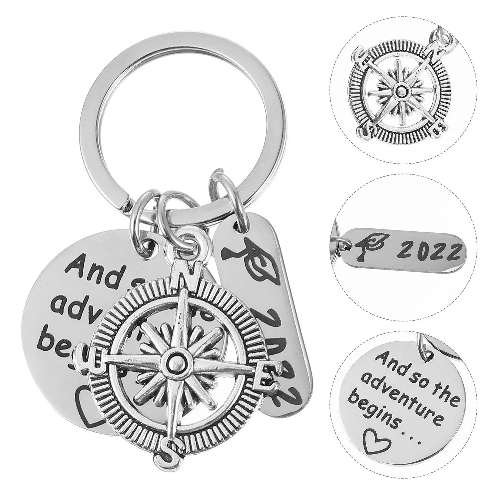 

Metal Key Chain Graduation Season Gift Lettering Key Chain Graduation Gift Keychain for Unisex