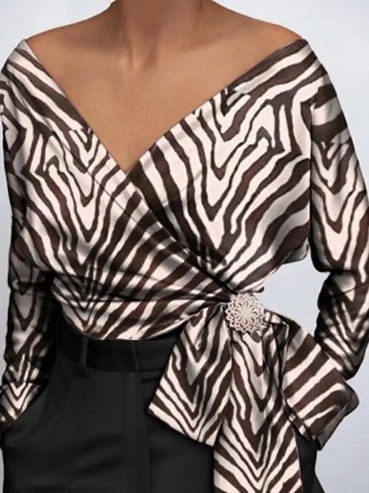 

Женские Элегантные рубашки большого размера VONDA 2022, винтажные праздничные рубашки с цветочным принтом, свободная бандажная богемная туника...