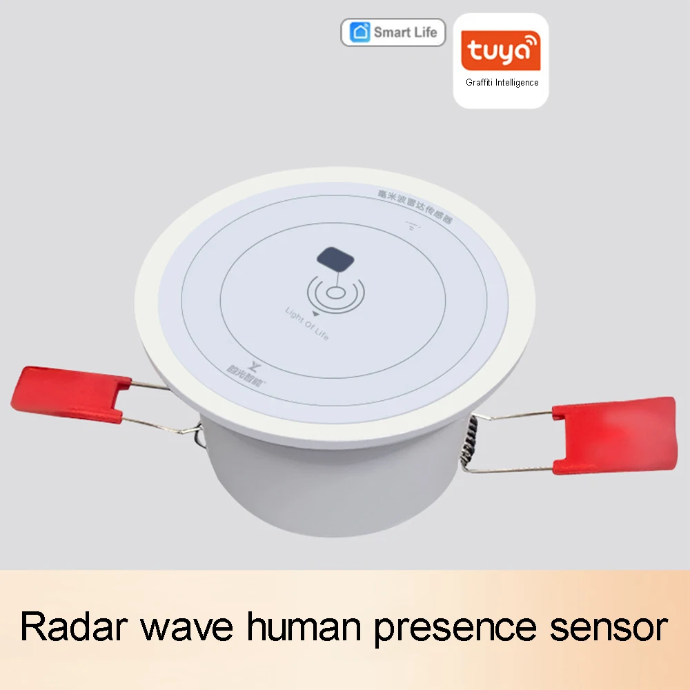 

Tuya ZigBee Smart Ceiling Mounted Human Presence Sensor Breath Detection Micro Motion Detection Human Motion Detector