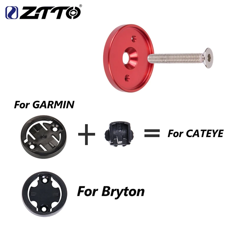 

ZTTO Bike Stem Cover Computers Mount EIEIO Bicycle Aluminium Alloy Headset Covers Computer Base For Garmin Bryton Cateye