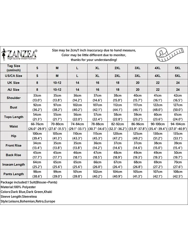 Zanzea Женский Богемный Комплект Брюк С Цветочным Принтом Широкие Брюки Круглым