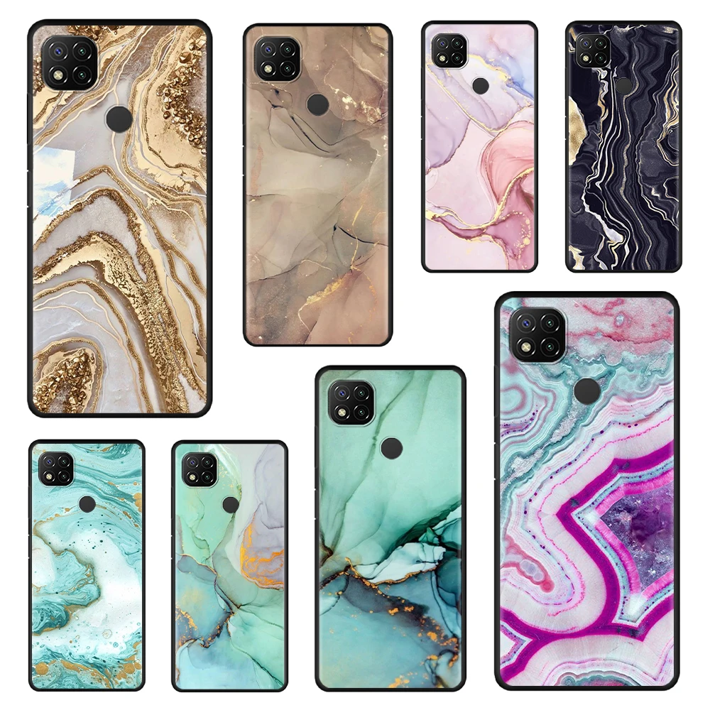 

Luxury Marble Case Cover for Xiaomi Redmi Note 10 11 11S 11E 11T 11S 9C 10C 10A 8 9 8A Pro Pro+ Original Shockproof Print Bag