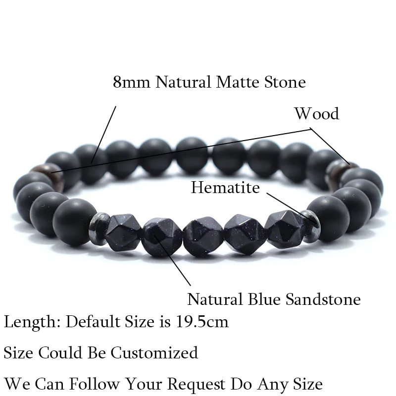 Браслет из натурального матового камня тигровый глаз винтажный браслет с