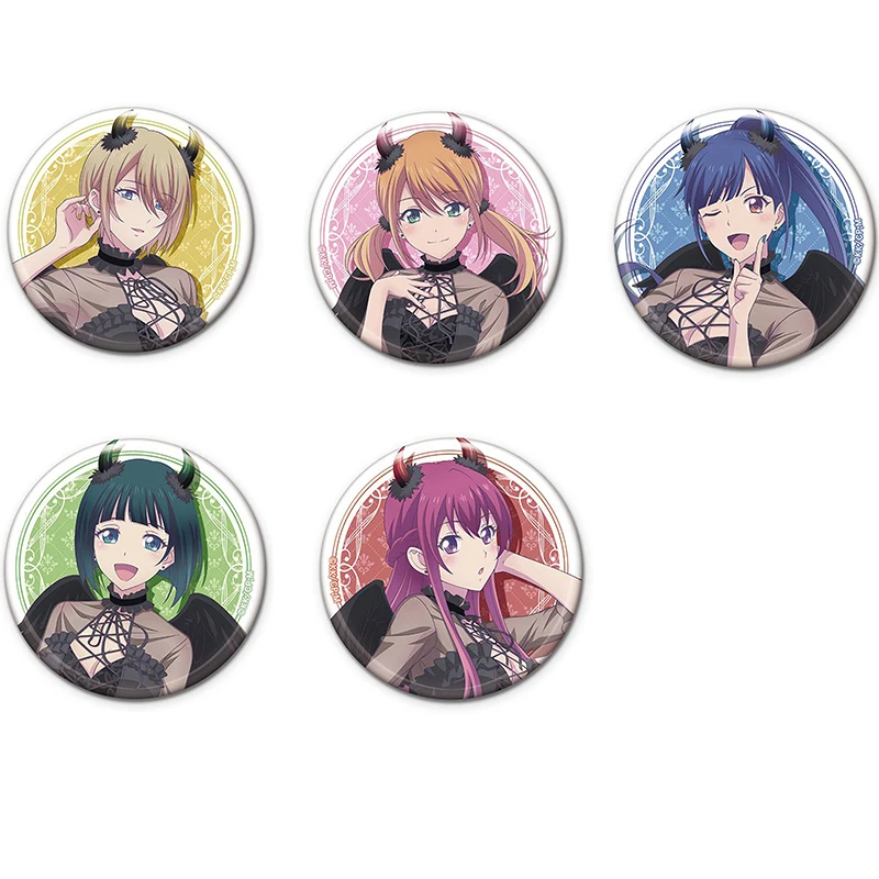 

Значок аниме 5 шт Megami no Kafeterasu Tsuruga Ami Hououji Akane Заколка Брошь кнопка