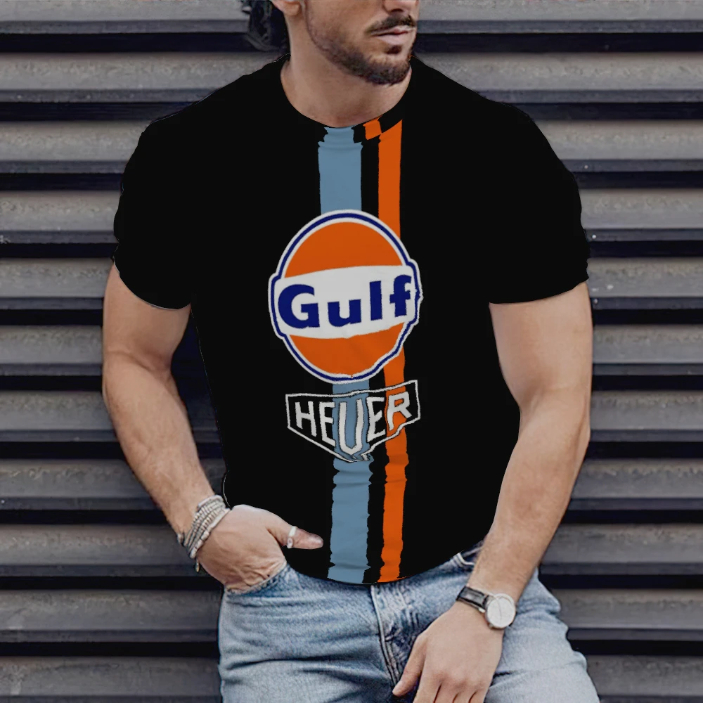 Футболка мужская с коротким рукавом винтажная уличная одежда принтом