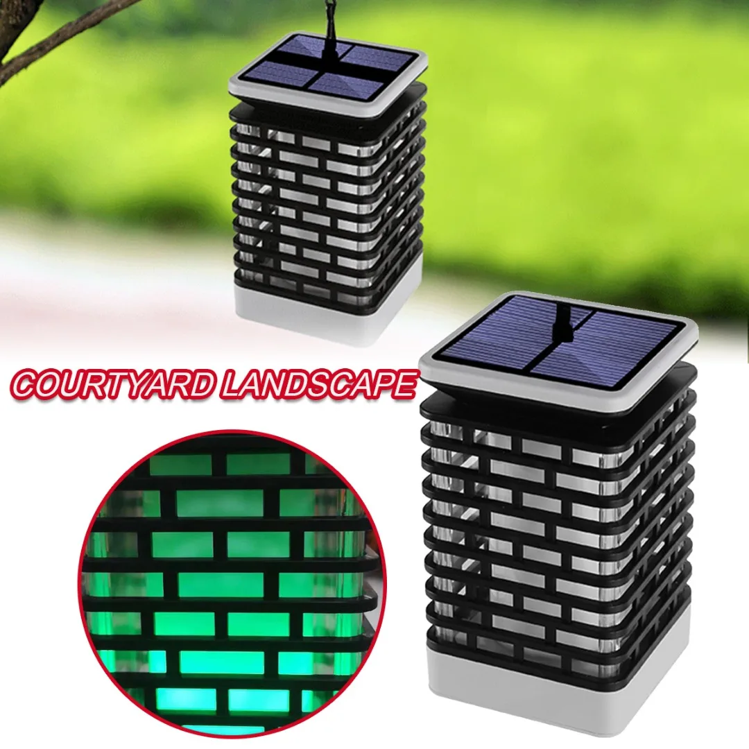 

Mayitr 1/2pcs Durable Waterproof Solar Flame Lamp 99LED High Brightness Flickering Flame Light For Garden Decoration