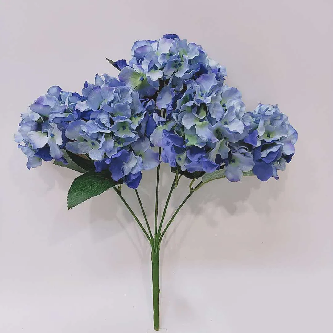

Simulation Green Plant Flowers Artificial 5 Heads Hydrangea Bouquet Wedding Bouquet Valentine's Day Gift Home Garden Party Decor