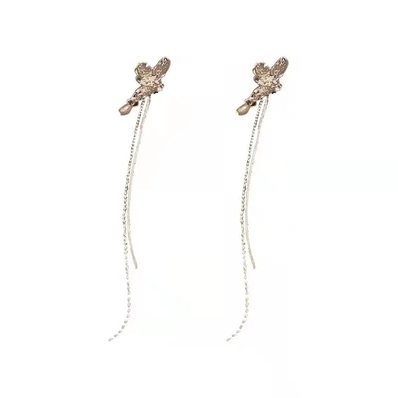 

2022 New Tassel Long Ear Bone Clip Earrings Without Ear Holes Cold Wind Niche Design Senior Sense Earrings Fine Workmanship