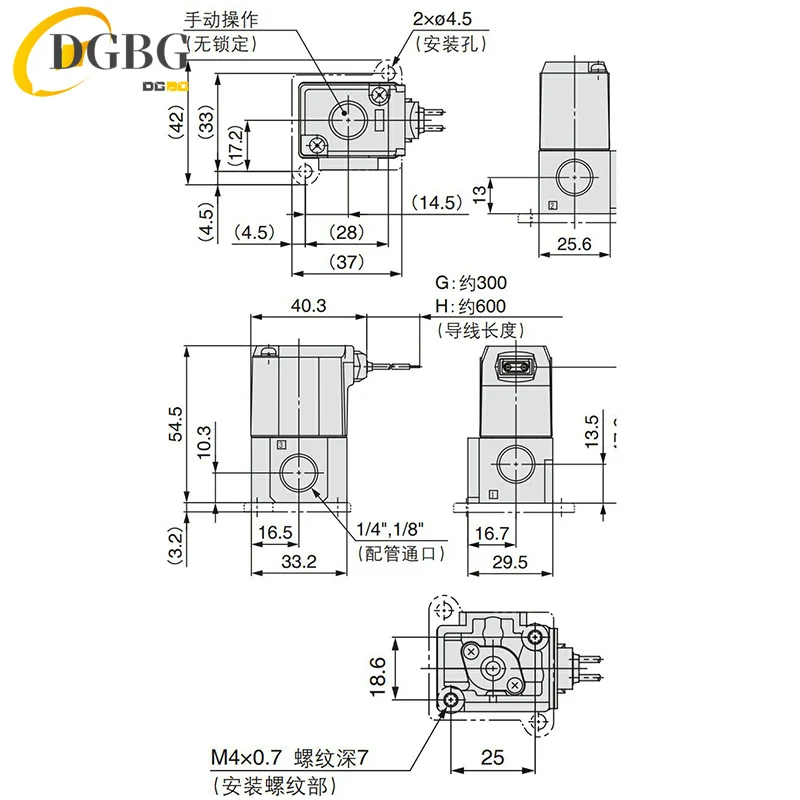 VT307-5G1-02 VT307V-5G1-01 VT307V-4G1-01 VT307-4G1-02 VT307-6G1-02 VT307-6G1-01 Vacuum high frequency electromagnetic valve