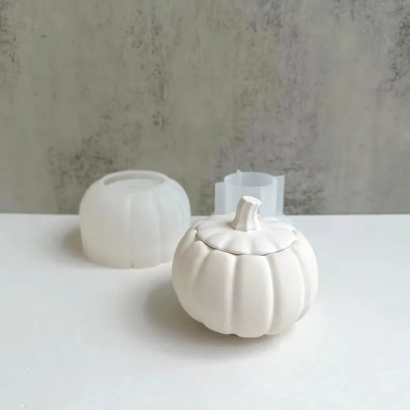 

3d силиконовая форма в форме тыквы, украшение для Хэллоуина, мыло, свеча, выпечка, тыква, украшения для дома