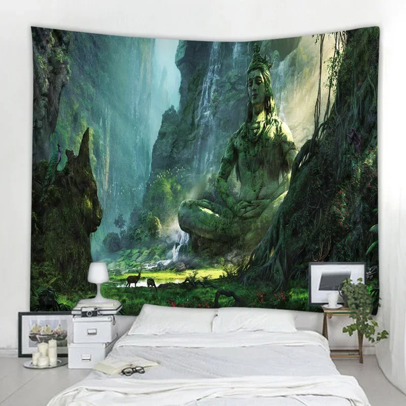 Будда Мандала Стиль Бохо Настенный Гобелен Арт Деко Одеяло Занавеска Спальня