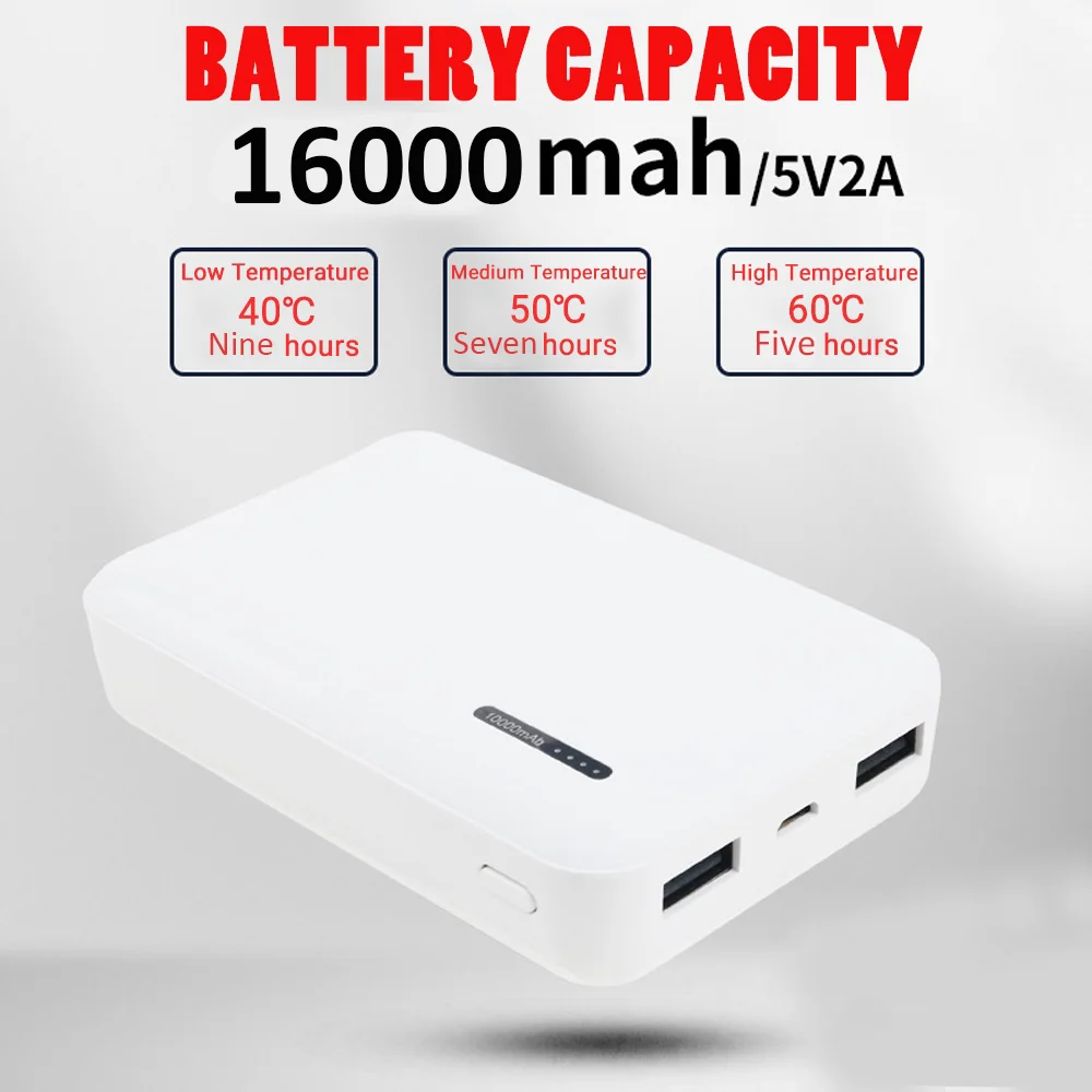 

16000mAh Power Bank Heating Underwear Winter 5V3A/2A Portable Charging Powerbank Mobile Phone External Battery Fast Charging USB