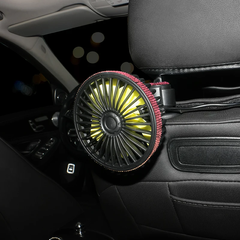 Auto Fan Hinten Sitz USB Lufterfrischer Klimaanlage Climatiseur Ventilateur Voiture Ventilatore Kühler Auto Zubehör für Mädchen