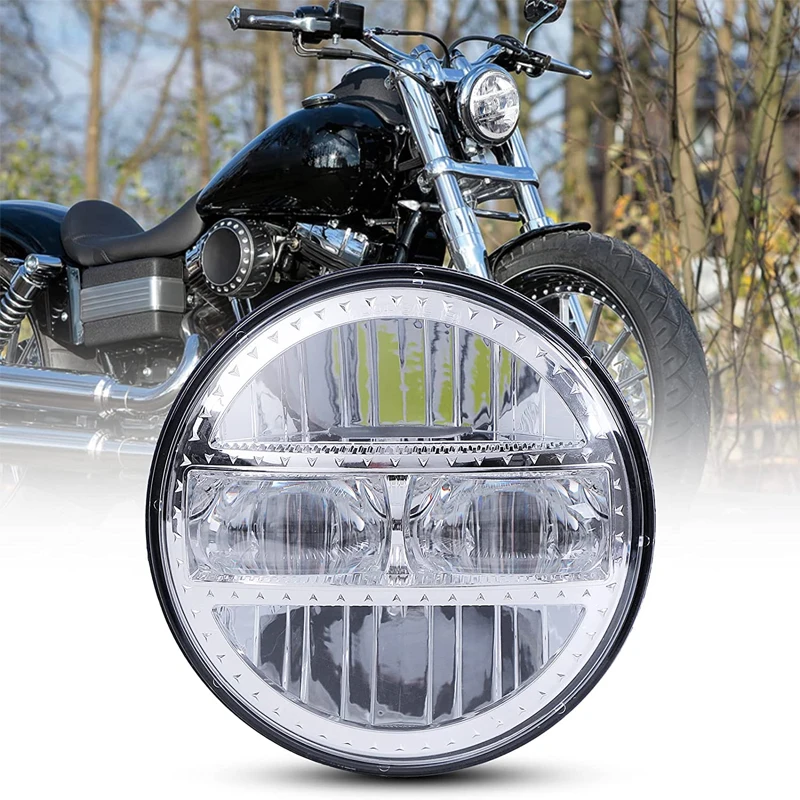 

5.75 Inch Motorcycle LED Headlight for Dyna Softail Sportster 883 XL883 FXCW HI-LO Beam 5 3/4" led Projector Round Headlamp