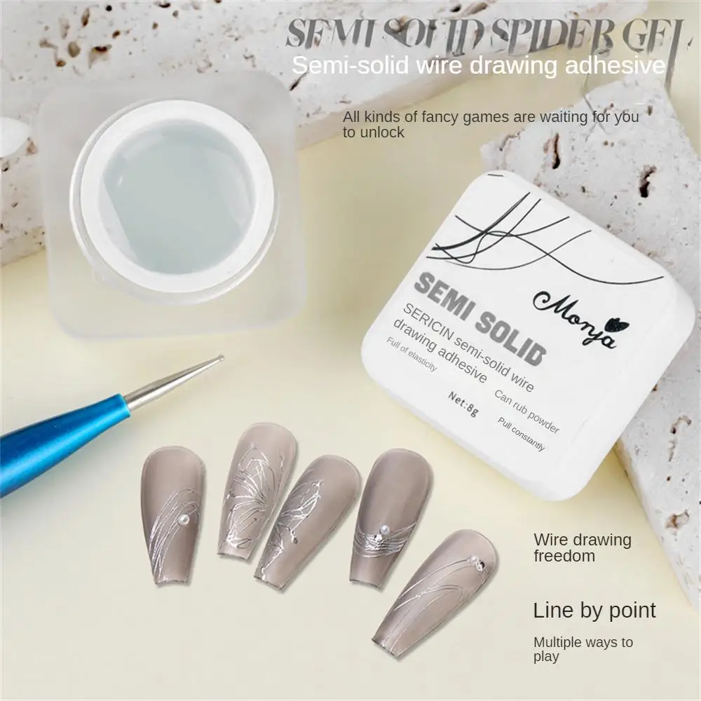 

Semi-solid Drawing Glue Japanese Wash-free Manicure Solid Gel Elastic Phototherapy Nail Polish Glue 8g Vernis Semi Permanent