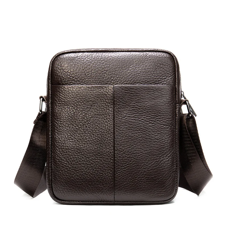 

Crossbody Bag Genuine Cow Shoulder Bag Leather Messenger Bag Men Business Men's Small Male's Leather Zipper Qualuty High Handbag