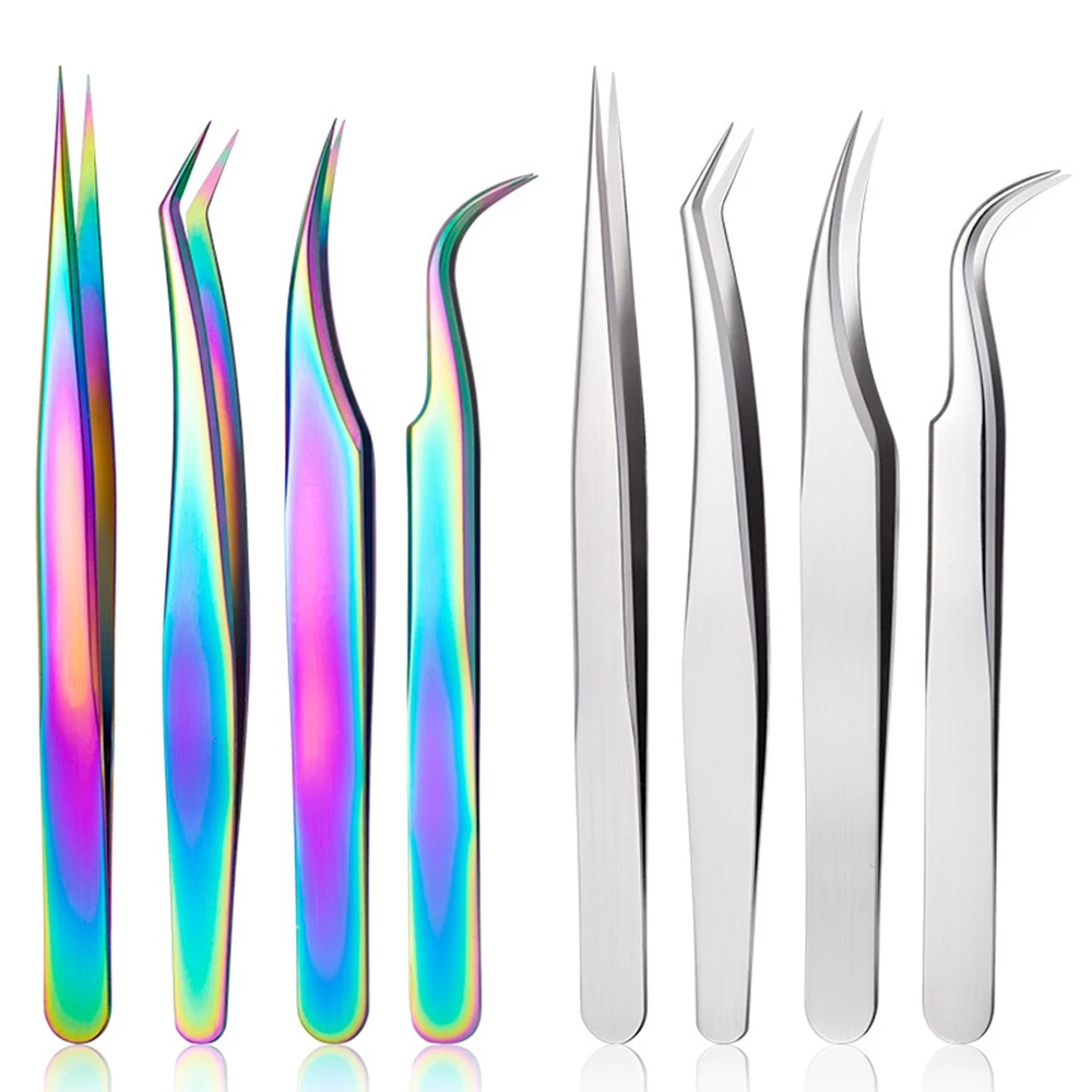 

New 8pcs High Quality 5D Diamond Painting Tools Rhinestone Tweezers colorful Stainless Diamond Embroidery Tweezers